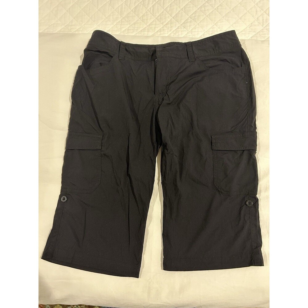 Patagonia Women's Low Rise Hiking Stretch Cargo Shorts Size 4 Black 13" Roll Up